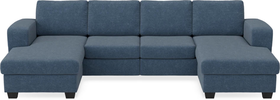 Friday - 2-sits soffa med två schäslonger - Blå