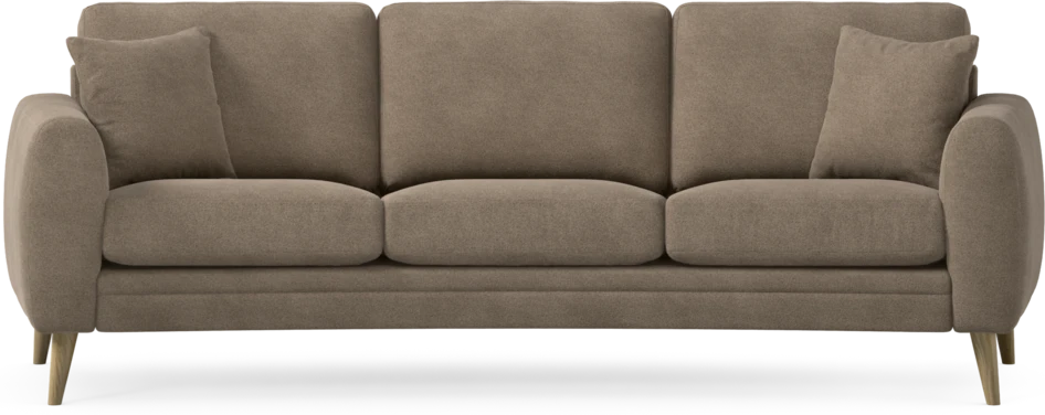 Eden - 3-sits soffa svängd - Brun