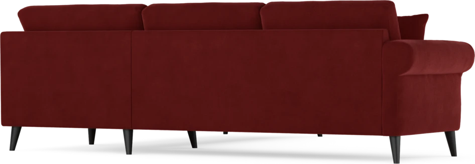 Eden - Hörnsoffa, 2,5+2,5-sits - Röd