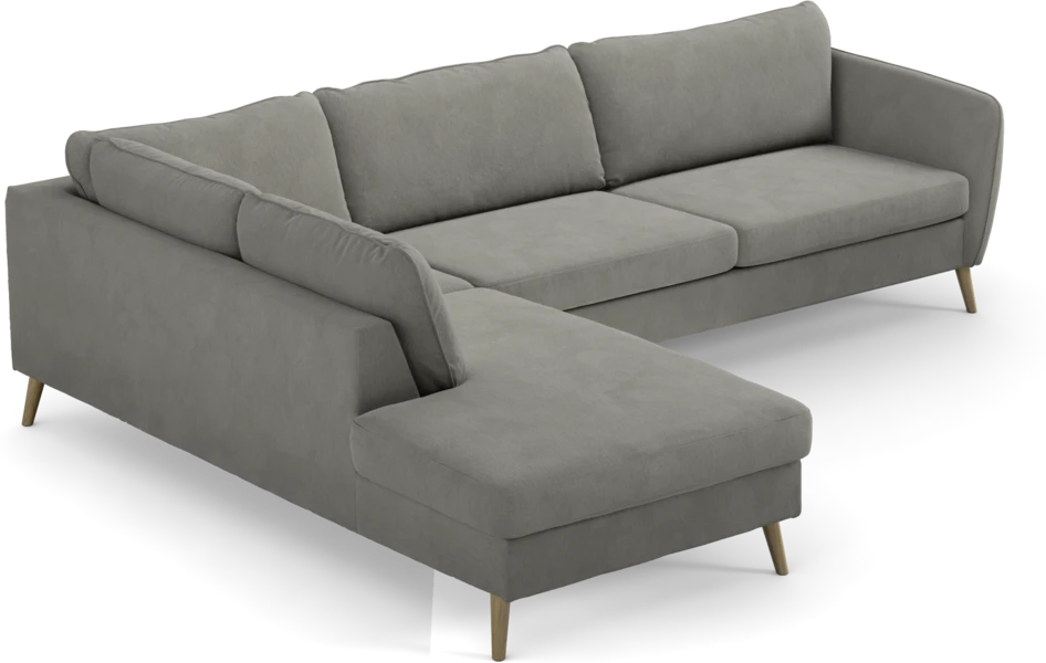 County - 2,5-sits soffa med divan vänster - Grå