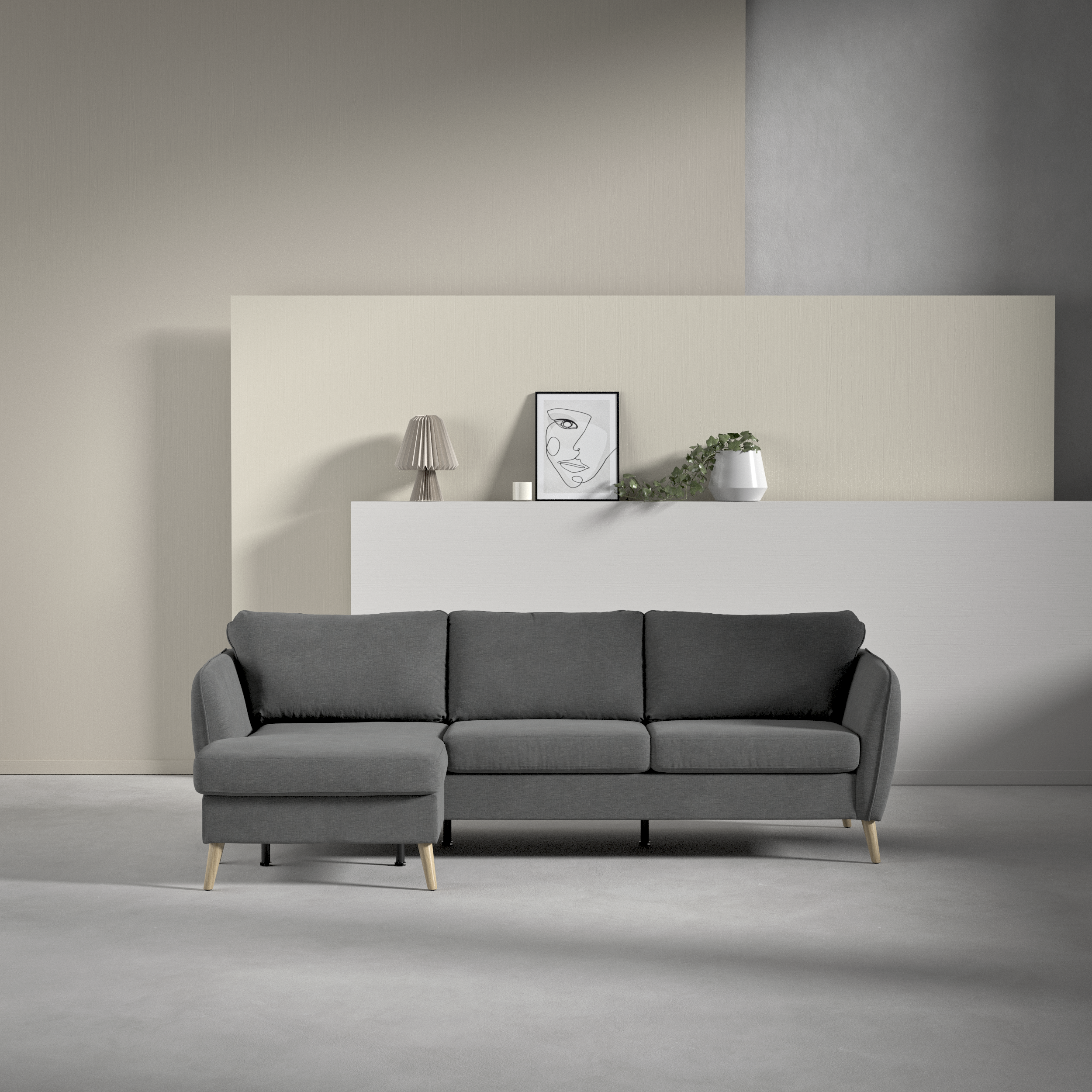 County - 3-sits soffa med flyttbar schäslong - inspiration