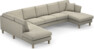 Eden - 3-sits soffa med divan vänster och schäslong höger - Grå