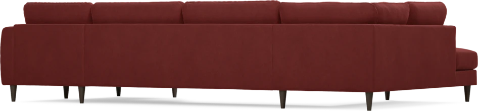 Bridge - 3-sits soffa med divan vänster och schäslong höger - Röd