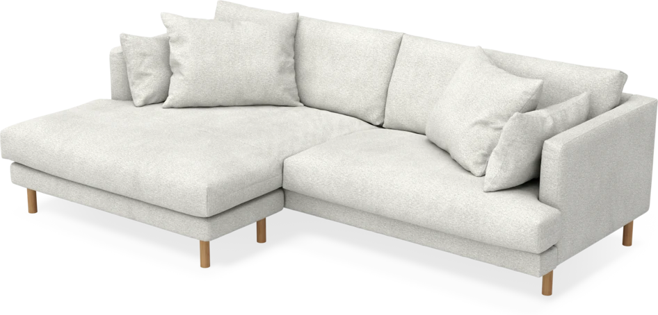 Harper - 4-sits med schäslong XL vänster - Vit