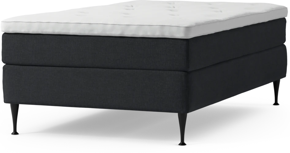 Delux Sense - Kontinentalsäng, enkelsäng 120 cm med bäddmadrass och sängben