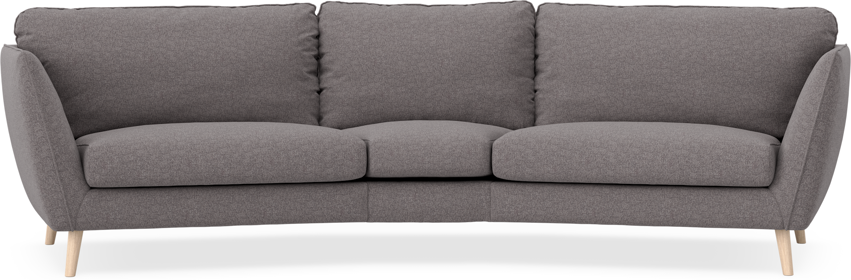 Madison - 3-sits soffa svängd, 90 cm - Grå