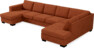 Nevada - 4-sits soffa med schäslong vänster och divan höger - Röd