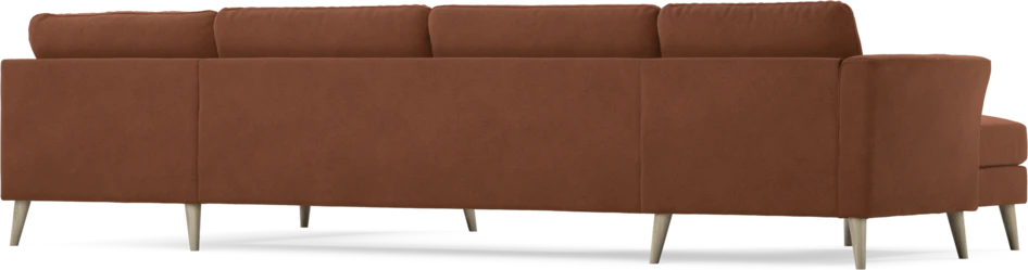 Bridge - 3-sits soffa med schäslong vänster och divan höger - Orange