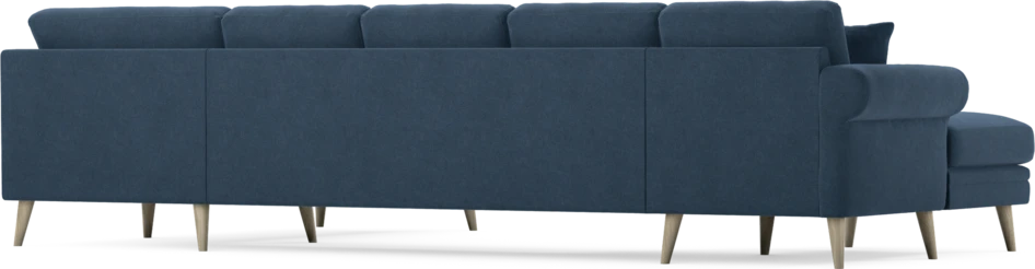 Eden - 3-sits soffa med schäslong vänster och divan höger - Blå