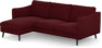 Madison Lux - 2-sits soffa med schäslong vänster - Röd