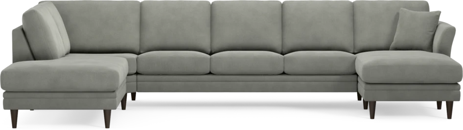 Eden - 3-sits soffa med divan vänster och schäslong höger - Grå