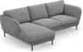 Madison Lux - 2-sits soffa med schäslong vänster - Grå