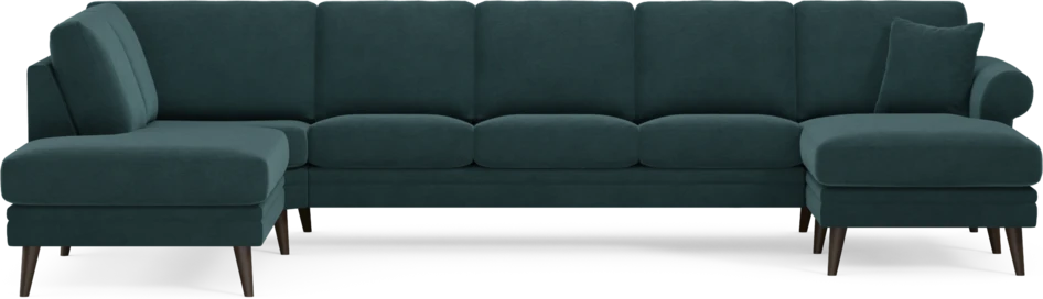 Eden - 3-sits soffa med divan vänster och schäslong höger - Blå