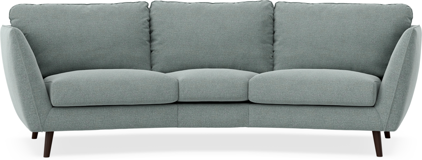 Madison - 3-sits soffa svängd, 70 cm - Turkos