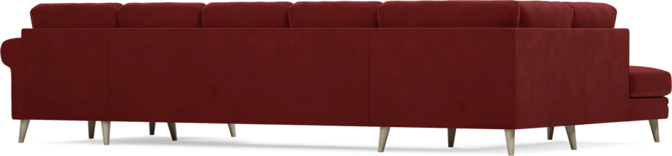 Eden - 3-sits soffa med divan vänster och schäslong höger - Röd