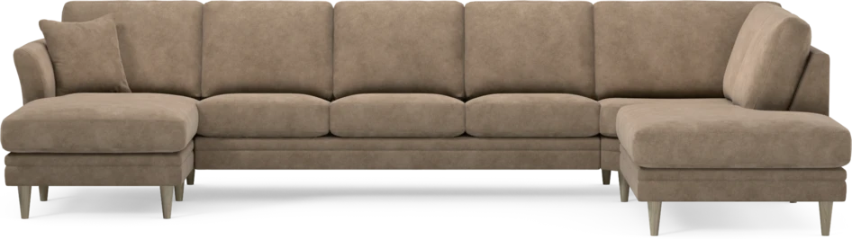 Eden - 3-sits soffa med schäslong vänster och divan höger - Beige