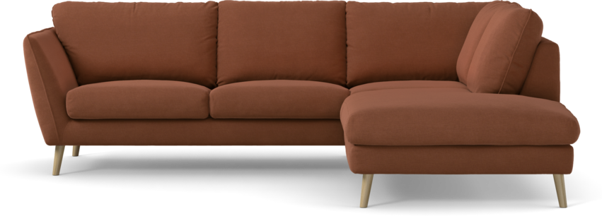 Madison Lux - 2-sits soffa med divan höger - Röd