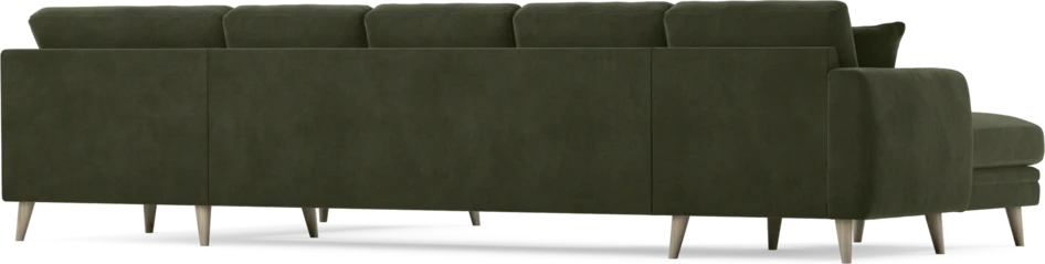 Eden - 3-sits soffa med schäslong vänster och divan höger - Grön
