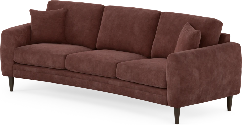Eden - 3-sits soffa svängd - Röd