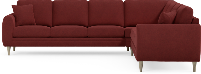 Eden - Hörnsoffa, 3+3-sits - Röd
