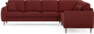 Eden - Hörnsoffa, 3+3-sits - Röd