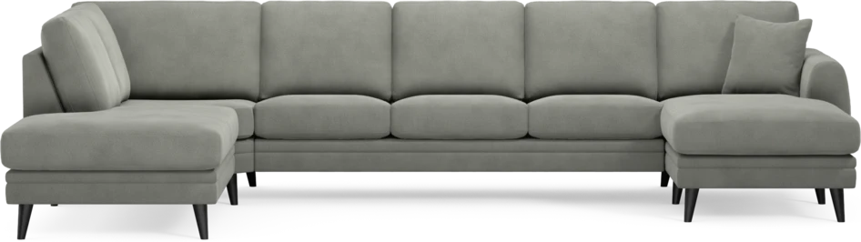 Eden - 3-sits soffa med divan vänster och schäslong höger - Grå