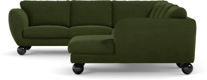 Madison Lux - Hörnsoffa med schäslong höger - Grön