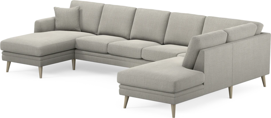 Eden - 3-sits soffa med schäslong vänster och divan höger - Grå