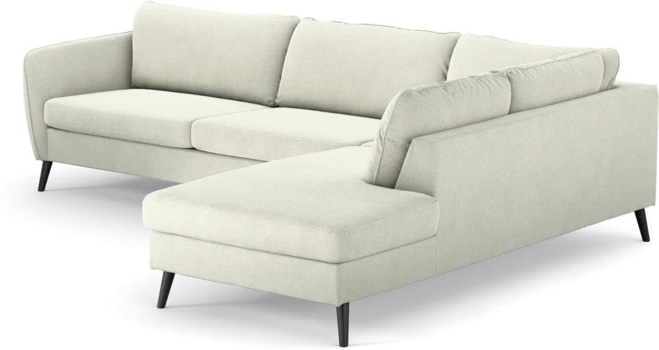 County - 2,5-sits soffa med divan höger - Vit