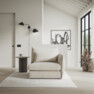 Pieces - 1-sits med armstöd höger - Beige