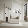 Pieces - 1-sits med armstöd höger - Beige