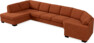 Nevada - 3-sits soffa med divan vänster och cosy hörn höger - Röd