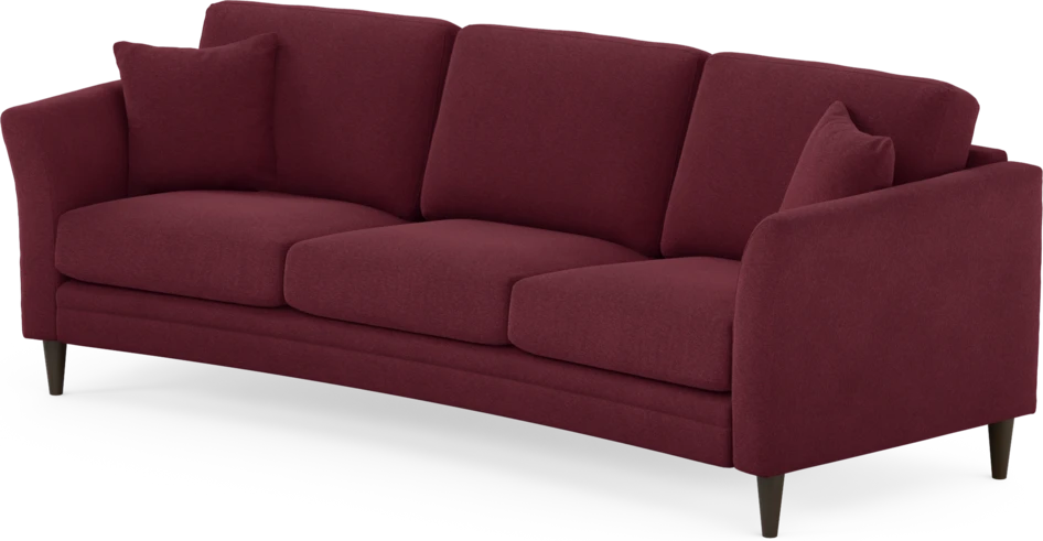 Eden - 3-sits soffa svängd - Röd