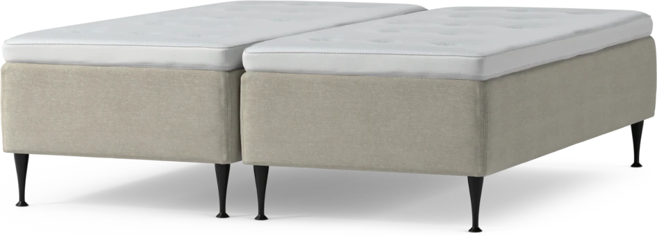 Delux Dream - Ramsäng, dubbelsäng med bäddmadrass och sängben - Beige