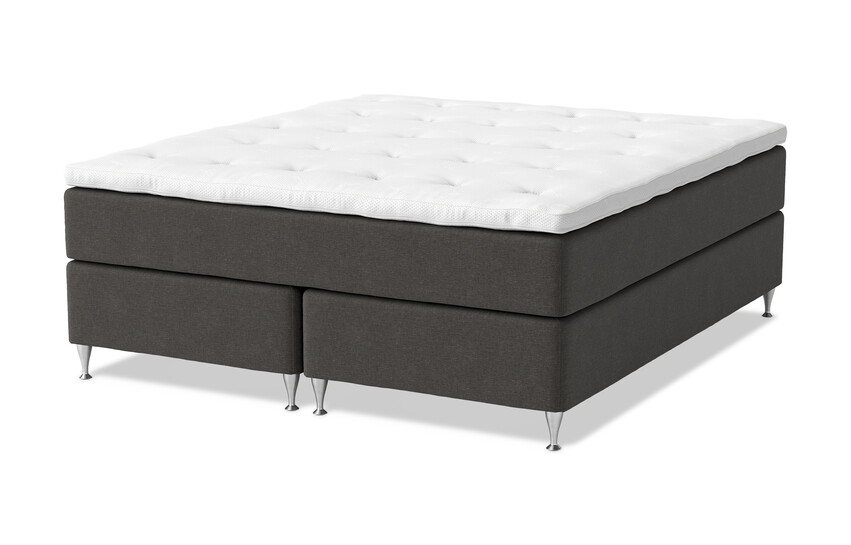 Dream Delux - Kontinentalsäng, dubbelsäng med bäddmadrass Sleep Delux vit - Svart