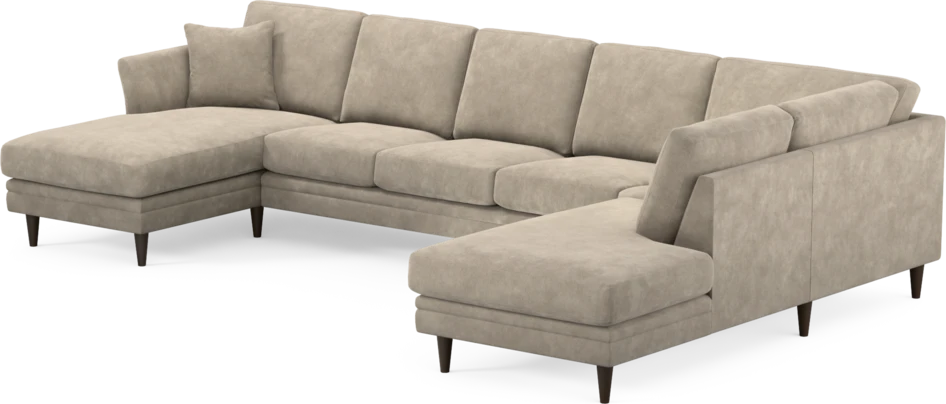 Eden - 3-sits soffa med schäslong vänster och divan höger - Beige