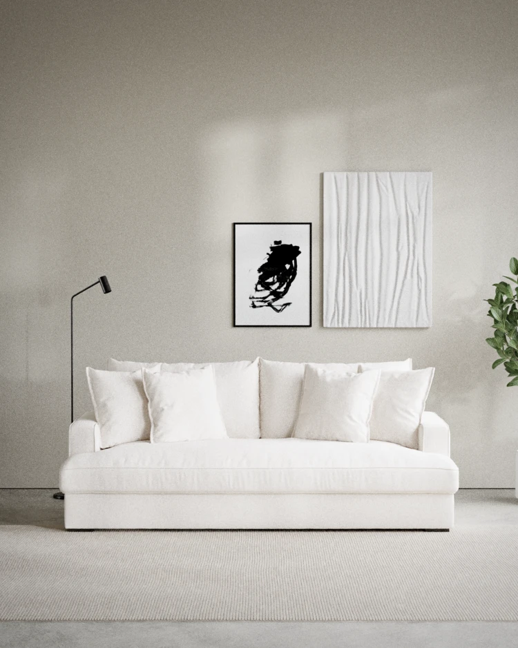 Mila - 3-sits soffa, hel dyna - inspiration