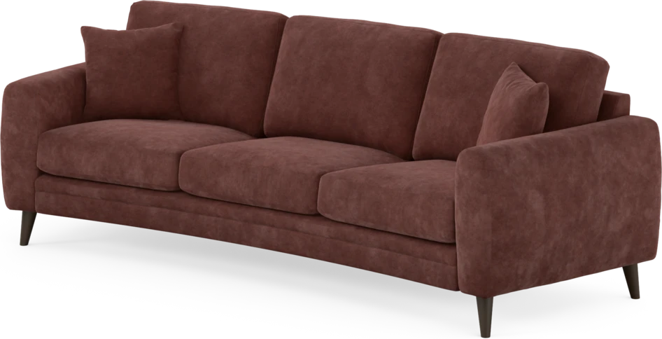 Eden - 3-sits soffa svängd - Röd