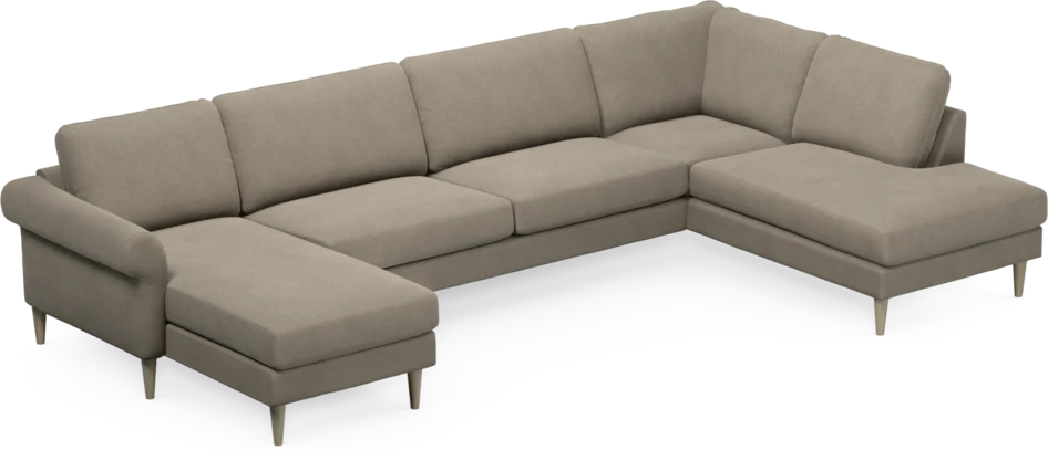 Bridge - 3-sits soffa med schäslong vänster och divan höger - Beige