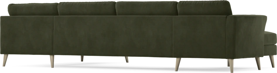 Bridge - 3-sits soffa med schäslong vänster och divan höger - Grön