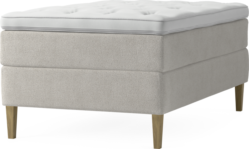 Delux Dream - Kontinentalsäng, enkelsäng 120 cm med bäddmadrass och sängben