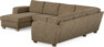 Friday - Hörnsoffa, 3+2-sits med schäslong vänster - Brun
