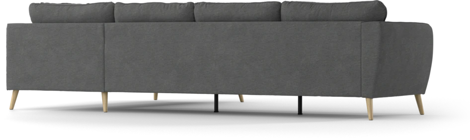 County - 3-sits soffa med divan höger - Grå
