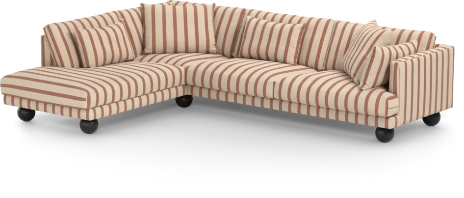 Harper - 3-sits soffa med divan vänster - Flerfärgad