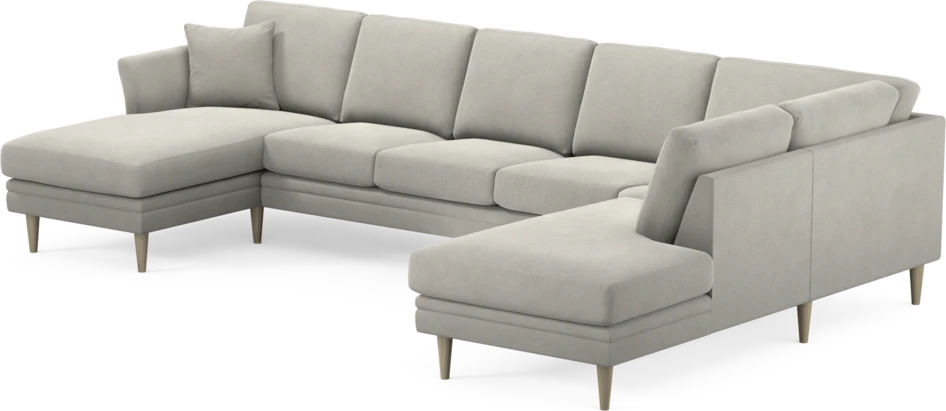 Eden - 3-sits soffa med schäslong vänster och divan höger - Grå