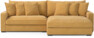 Rossi - 2-sits soffa med schäslong XL höger - Gul