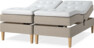 Delux Sense - Ställbar säng, dubbelsäng med bäddmadrass - Beige