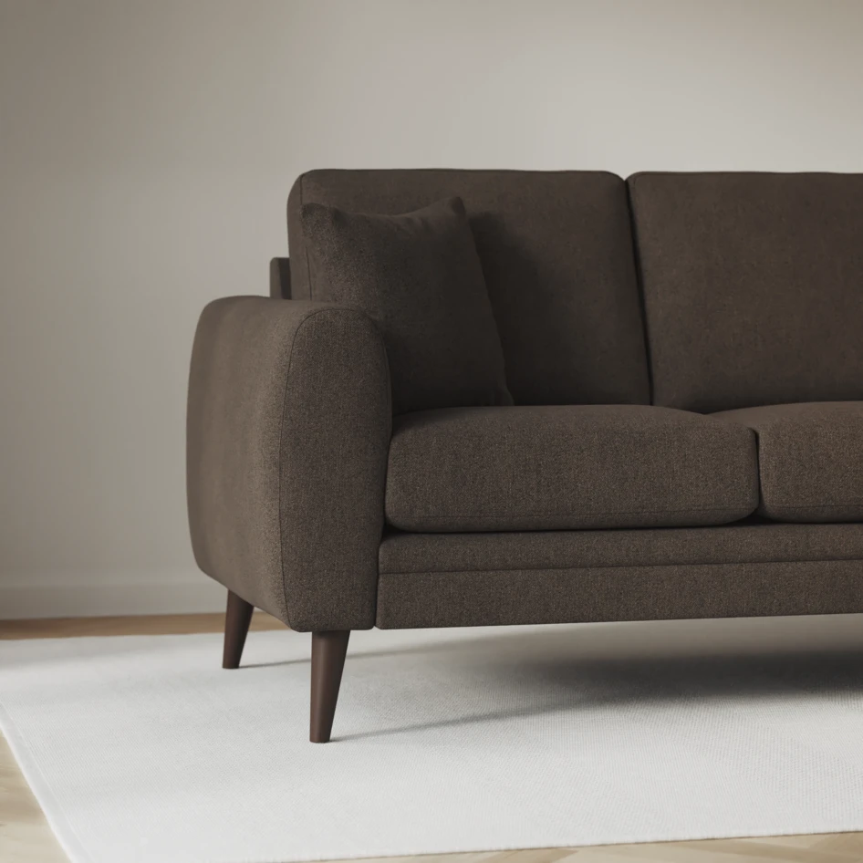 Eden - 3-sits soffa med divan vänster och schäslong höger - Brun