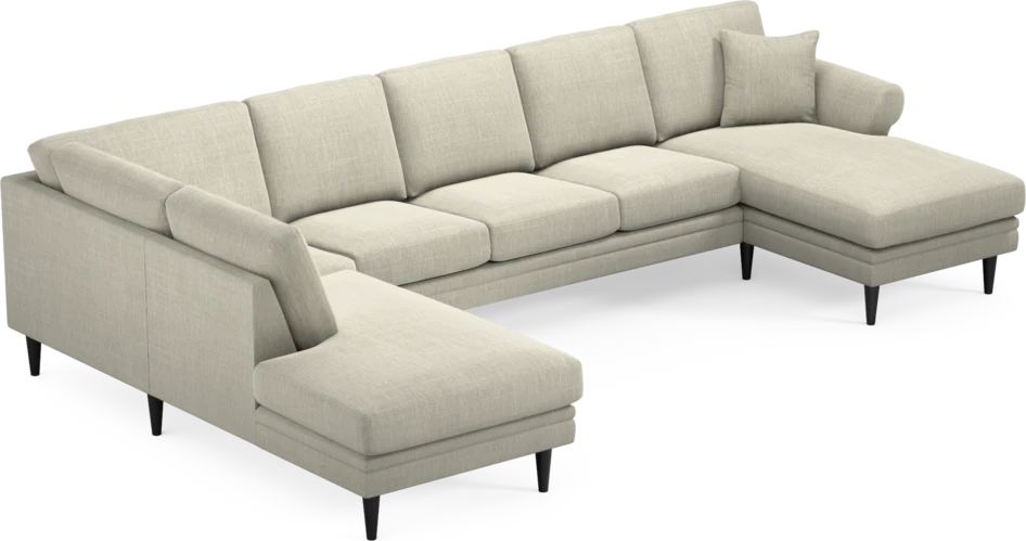 Eden - 3-sits soffa med divan vänster och schäslong höger - Beige