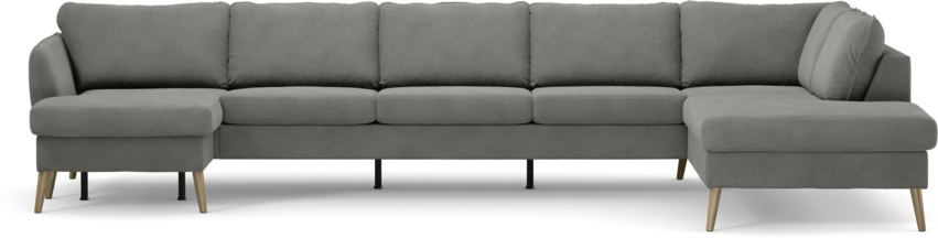 County - 4-sits soffa med schäslong vänster och divan höger - Grå